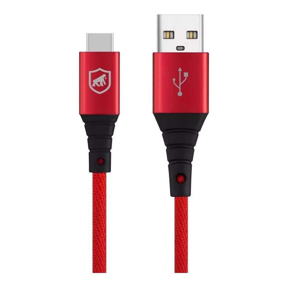 CABO TECH PROOF VERMELHO USB C 1,2 METROS - GSHIELD