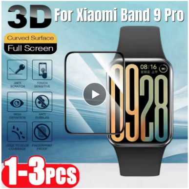 Película 3D Curva para Xiaomi Mi Band 7 Pro / 8 Pro / 9 Pro – HD Full Cover