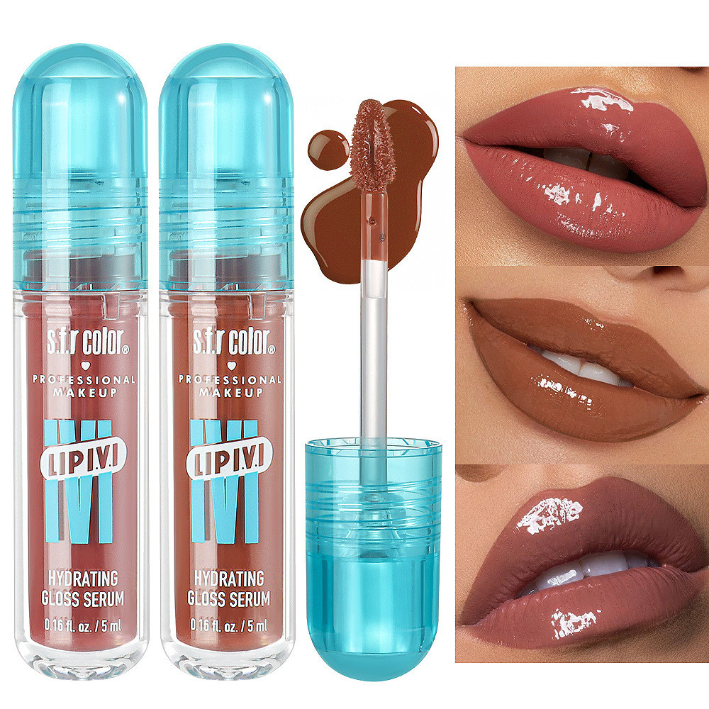 Mancha Labial Hidratante De 6 Cores De Longa Duração , Brilho Nude Natural Para Mulheres , Óleo Volumizador De , Kit De