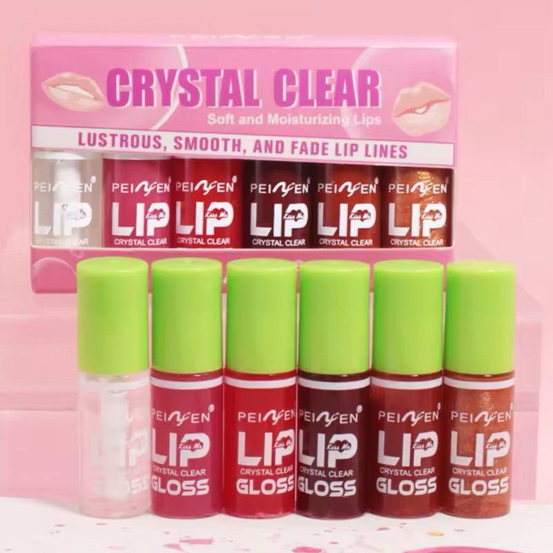 Kit 6 Gloss Lábial/Lip Gloss Tint Cream Fun Cristal Clear Penifen - Gloss de Bolsa LANÇAMENTO