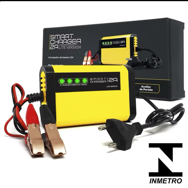 Carregador de Bateria Automotivo 2A Lite Version Inteligente – Bivolt – 12V – Smart Charger