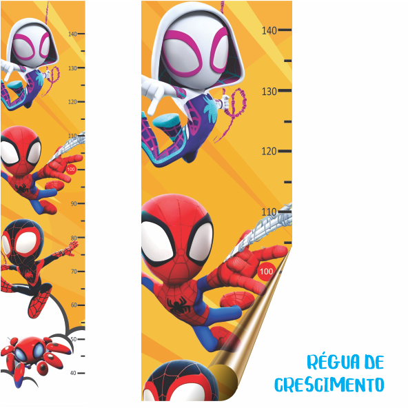 HOMEM ARANHA RG0.018 - Adesivo_Infantil_ Régua de Crescimento_ ARANHA