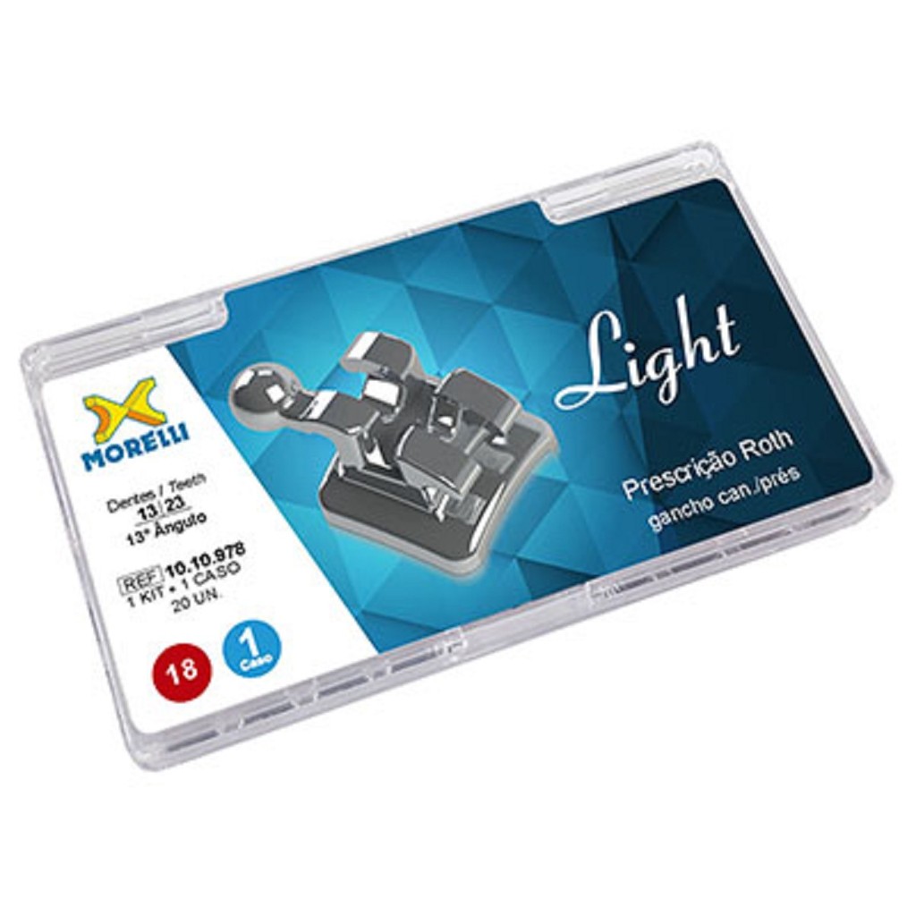 10.10.978 KIT BRAQUETES ROTH LIGHT C/ GAN. CAN. E PRÉ MOLARES 13º 018