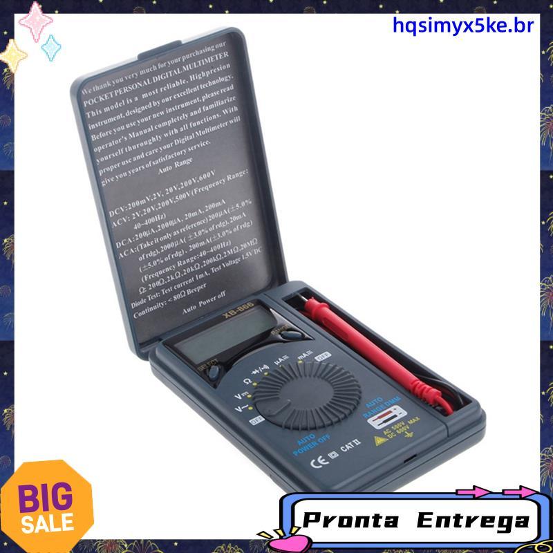 XB866 Auto Range LCD Voltímetro Tester Ferramenta AC/Para DC Pocket Digital Multime
