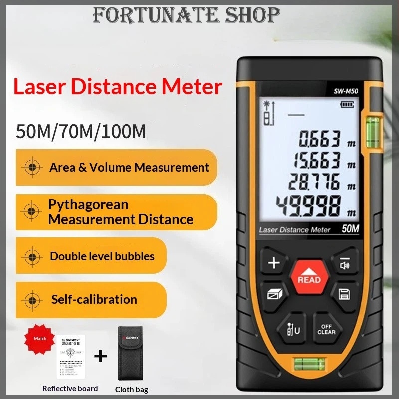 Medidor De Distância A Laser Mini Telêmetro Digital Trena Range Finder 50M 70M 100M
