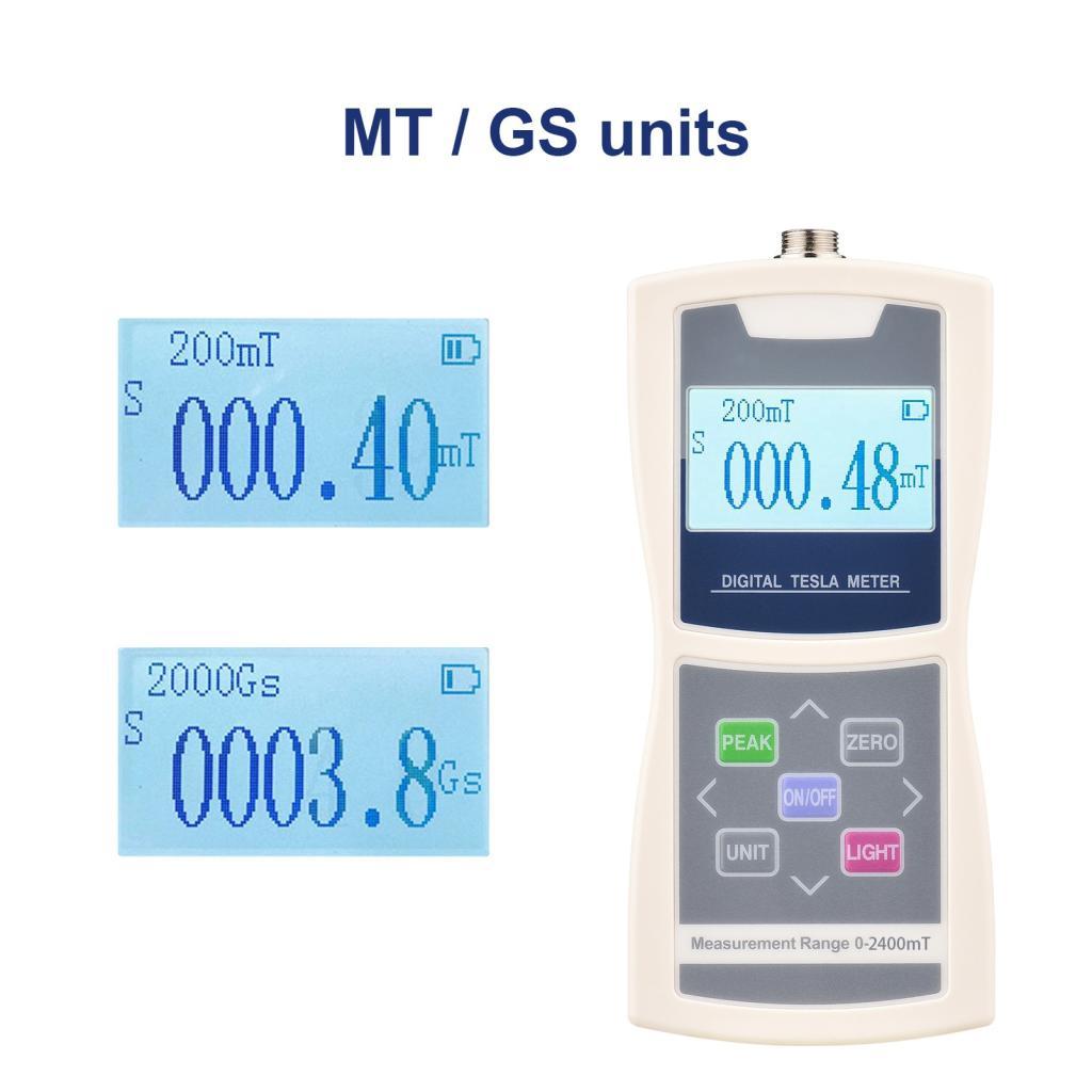 Instrumento SIUKE de teste de frequência Medidor Tesla digital Gaussmeter Auto Range 200mT / 2000mT Testador de campo