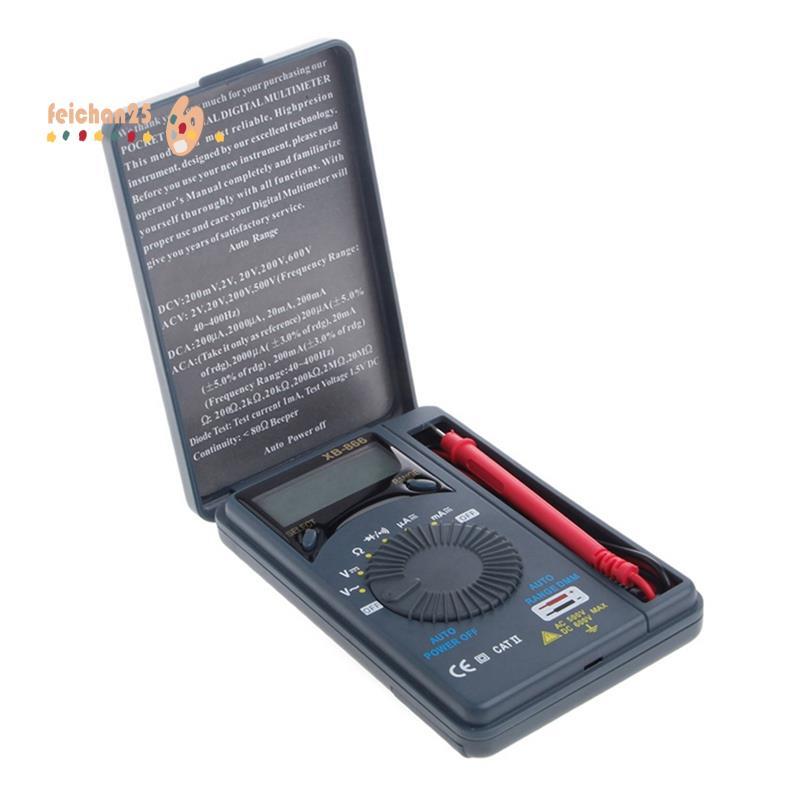 [Fast F] XB866 Mini Auto Range LCD Voltímetro Tester Ferramenta AC/Para DC Pocket Digital Multime