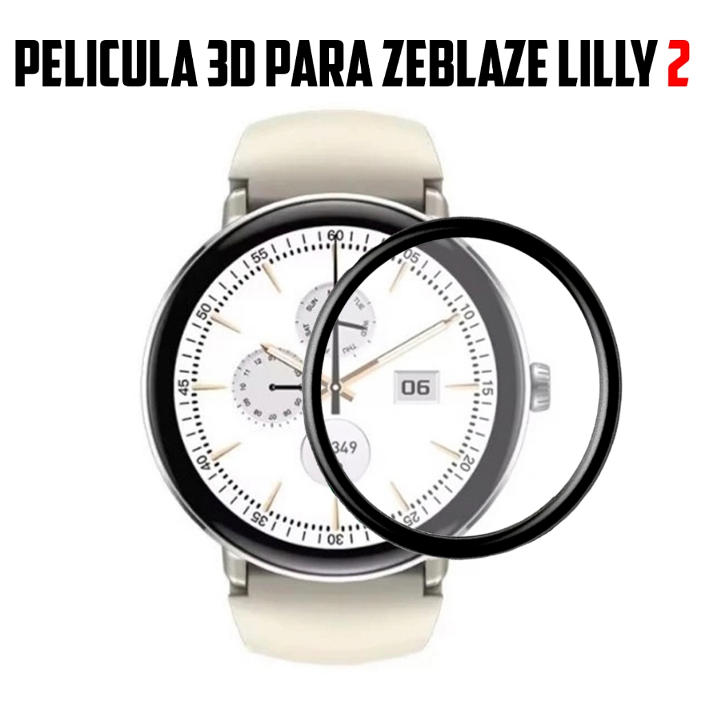 Película 3d Proteção Tela Compativel com Smartwatch Zeblaze Lilly 2