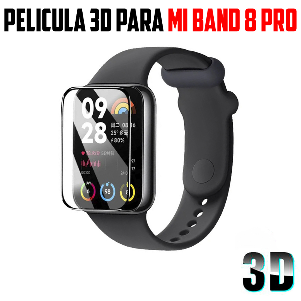 Película 3d Smartwatch  De Tela Completo Para Xiaomi band 8 Pro