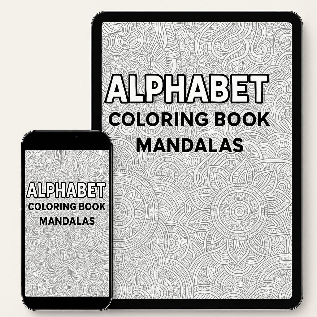 Alphabet Mindful Coloring Book Mandalas