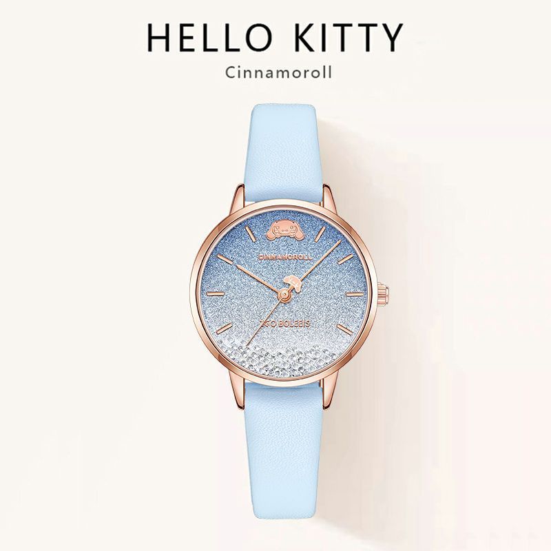 [Zhenggang] ZGO-Sanrio Cinnamon Dog Watch Feminino Gypsophila Estudante Feminino Versão Coreana ins Junior High School P