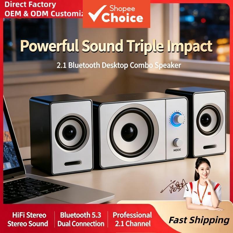 SADA Computador Bluetooth Speaker Desktop Boombox Dual Subwoofer De Alta Qualidade Para Jogos