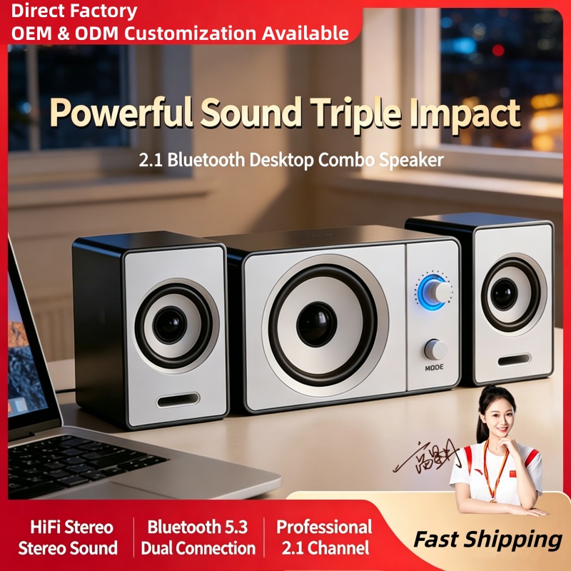 SADA Computador Bluetooth Speaker Desktop Boombox Dual Subwoofer De Alta Qualidade Para Jogos
