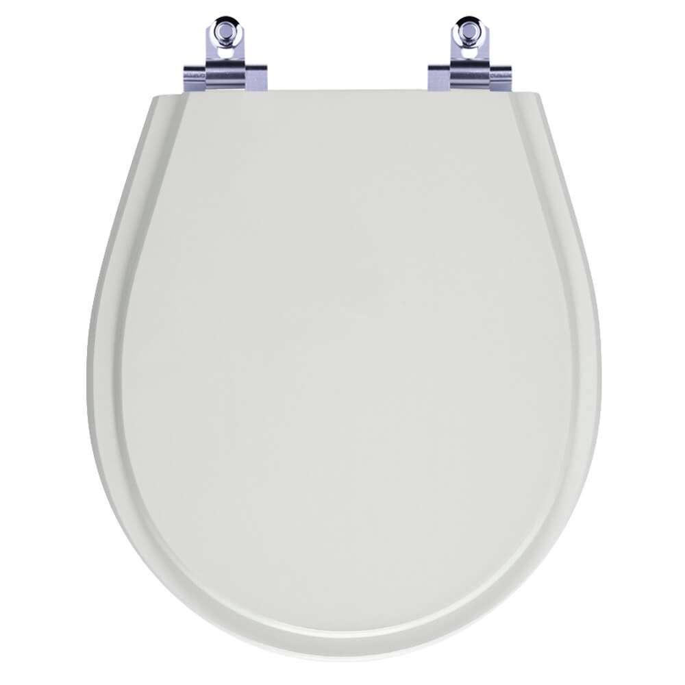 Assento Sanitário Laqueado Soft Close Avalon Sterling Silver (Cinza Claro) para vaso Ideal Standard
