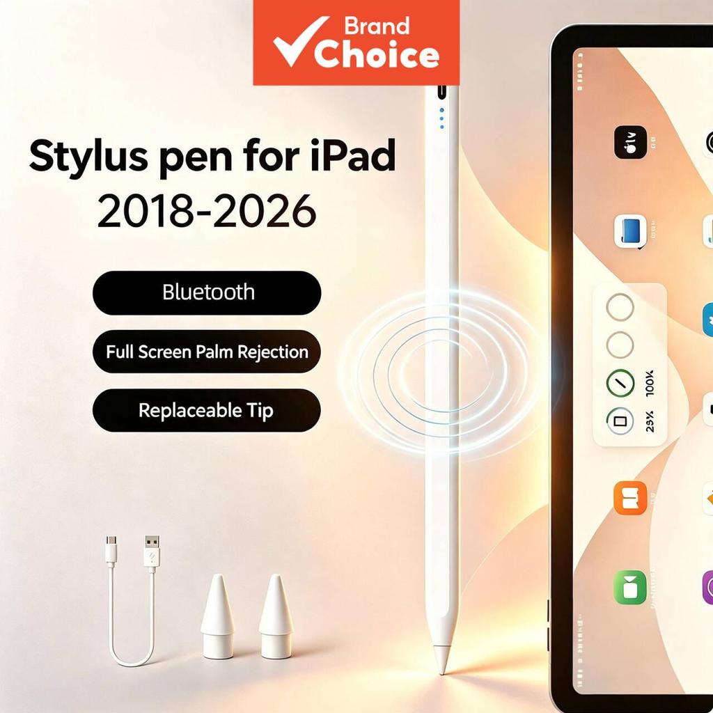 TOILEUM Caneta Touchscreen Stylus com Rejeição de Palma Bluetooth para iPad Air5 Air4 Air3 para 10a/9a/8a/7a/6a geração