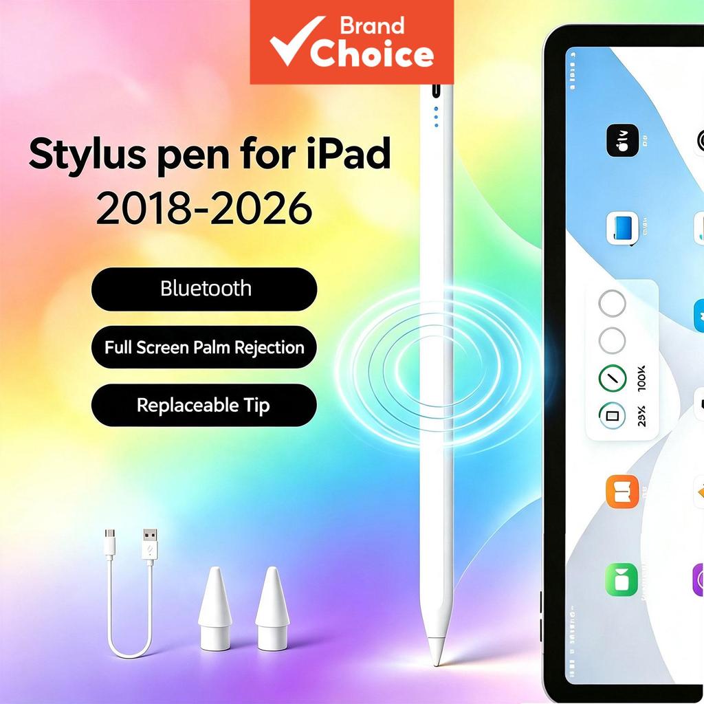 TOILEUM Caneta Stylus com Rejeição de Palma e Bluetooth para iPad Air5 Air4 Air3 para iPad 10a/9a/8a/7a/6a geração para