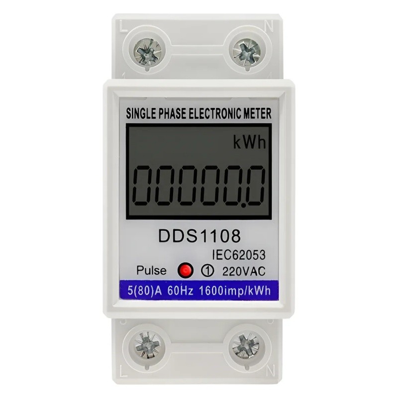 Medidor Consumo De Energia Monofásico Com LCD Display Digital 220V 80A