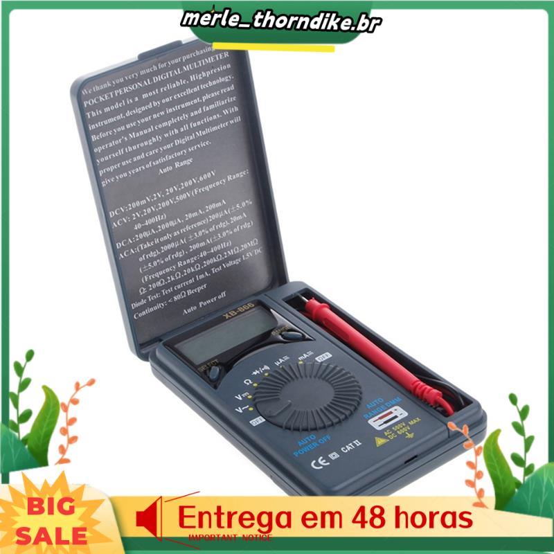 XB866 Mini Auto Range LCD Voltímetro Tester Ferramenta AC/Para DC Pocket Digital Multime