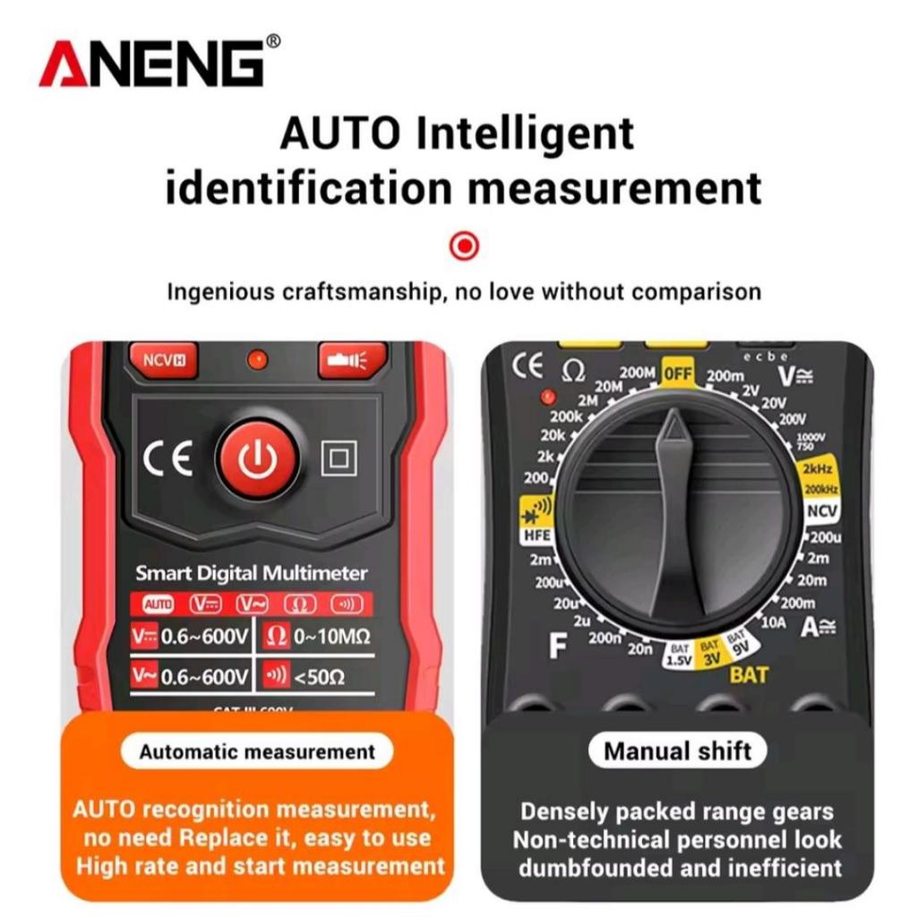 Multímetro Digital Automático Aneng 8340 c/ NCV , Contagens Auto-Range e Alta Precisão 600V