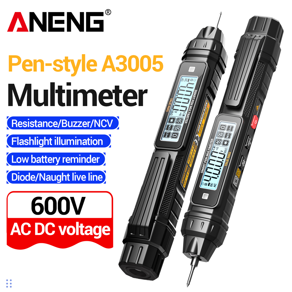 ANENG A3005 Caneta Digital Multímetro Profissional Contador Automático AC DC Tensão Testador De Corrente 1Pc