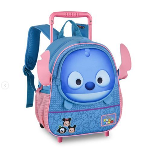 Mochila Infantil Rodinhas Stitch Tsum Design Divertido Duravel Praktica Uso Escolar Passeios