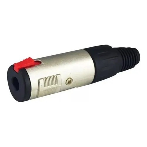Plug P10 Stereo Femea Conector Jack J10 P/ Cabo