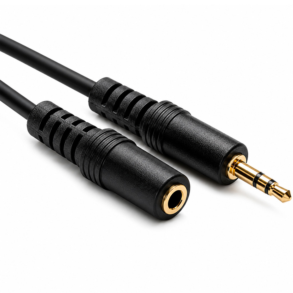 Cabo P2 Macho Stereo P2 Femea Stereo Gold 1,80m Storm 10 Un