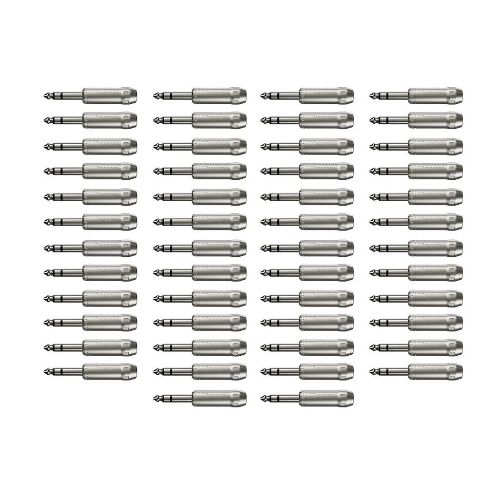 50 Conectores P10 TRS Linha Stereo WC 1133 TRS  Wireconex