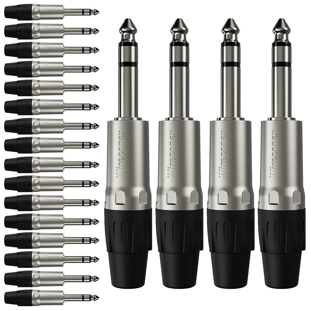 Kit 20 Conectores  P10 Stereo Macho WC 1123 Wireconex