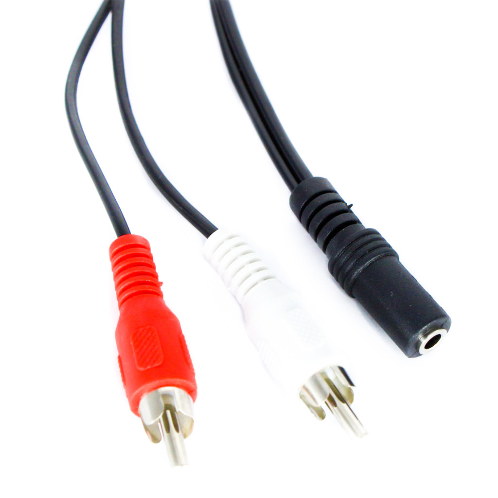 Cabo P2 Femea Stereo Para 2 Rca Níquel 1,5m Storm