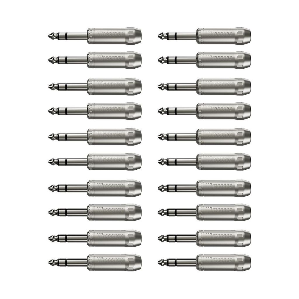 20 Conectores P10 TRS Linha Stereo WC 1133 TRS  Wireconex