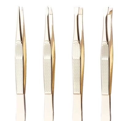 kit 4 Pinça Profissional Em Aço Inoxidável Para Sobrancelha grampo Remoção De Pelos Sobrancelha Sekich