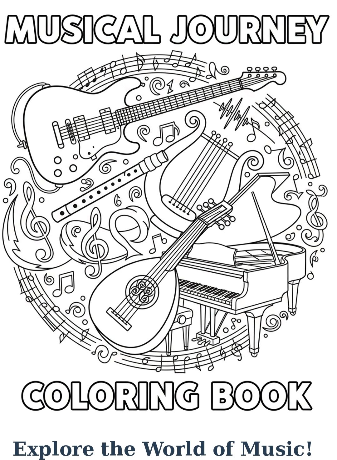 History of Music: Coloring Book