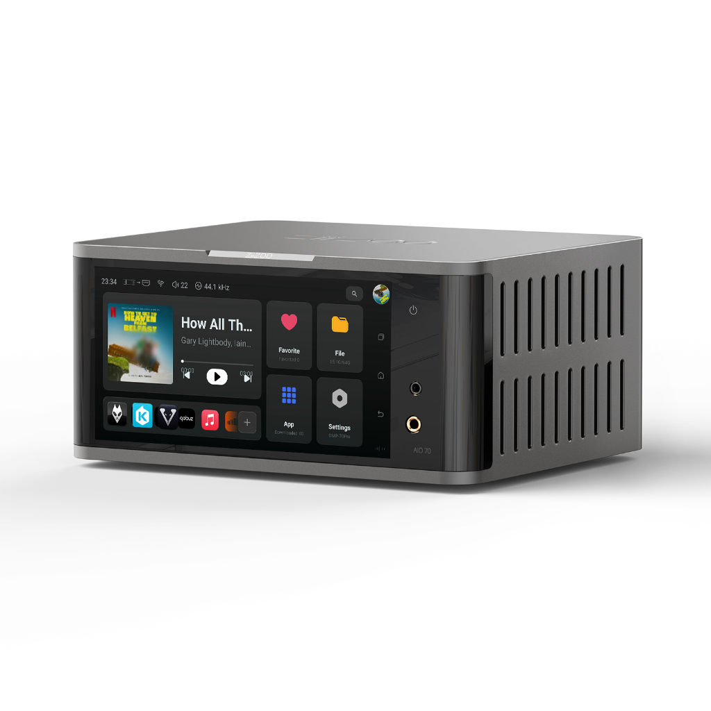 Ziizoo AIO70 HiFi Music Player Multifuncional | Player Digital com DAC, Amplificador, Streaming e Tela Touch de 6