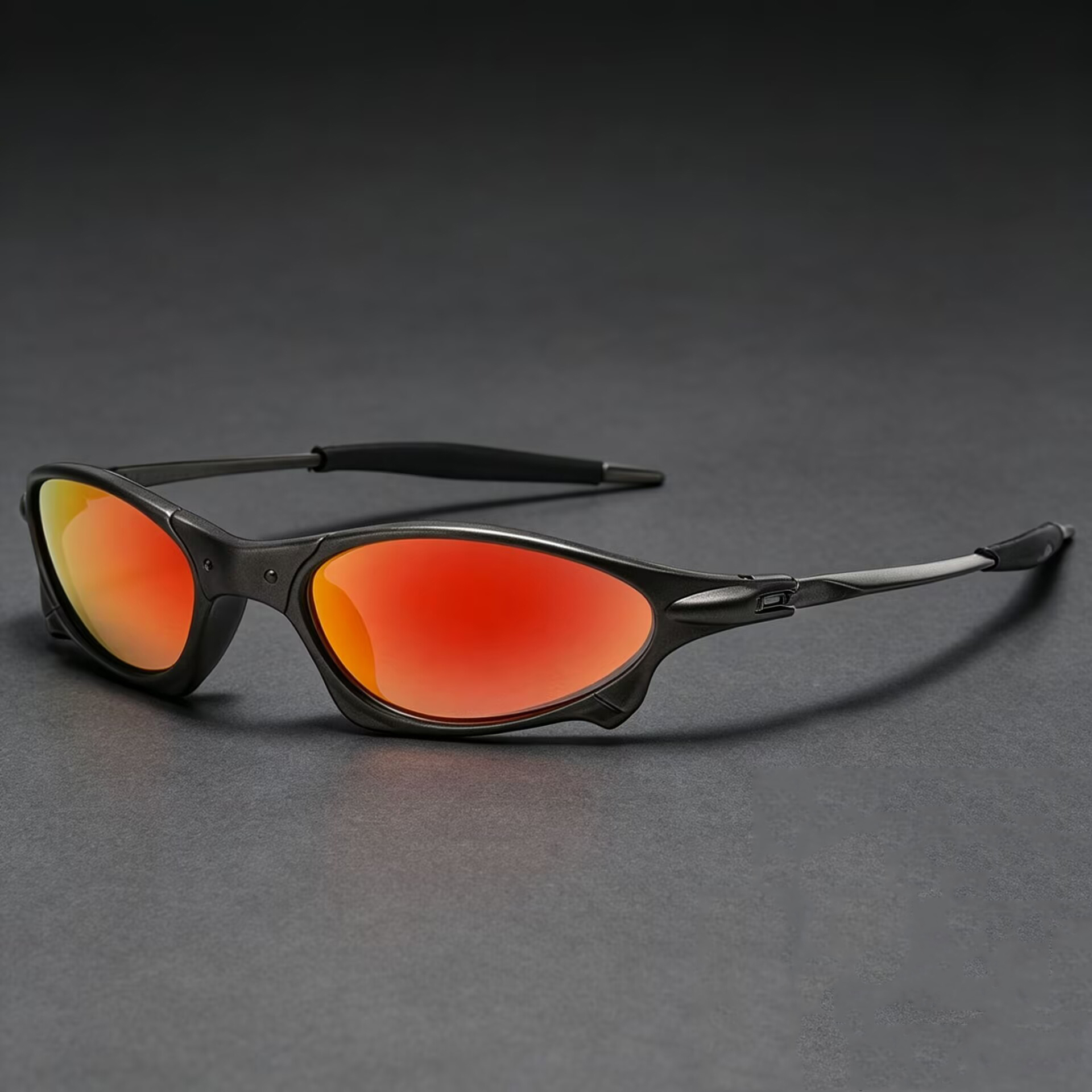 Óculos de sol de metal estilo retrô, óculos de ciclismo esportivo resistentes aos raios UV