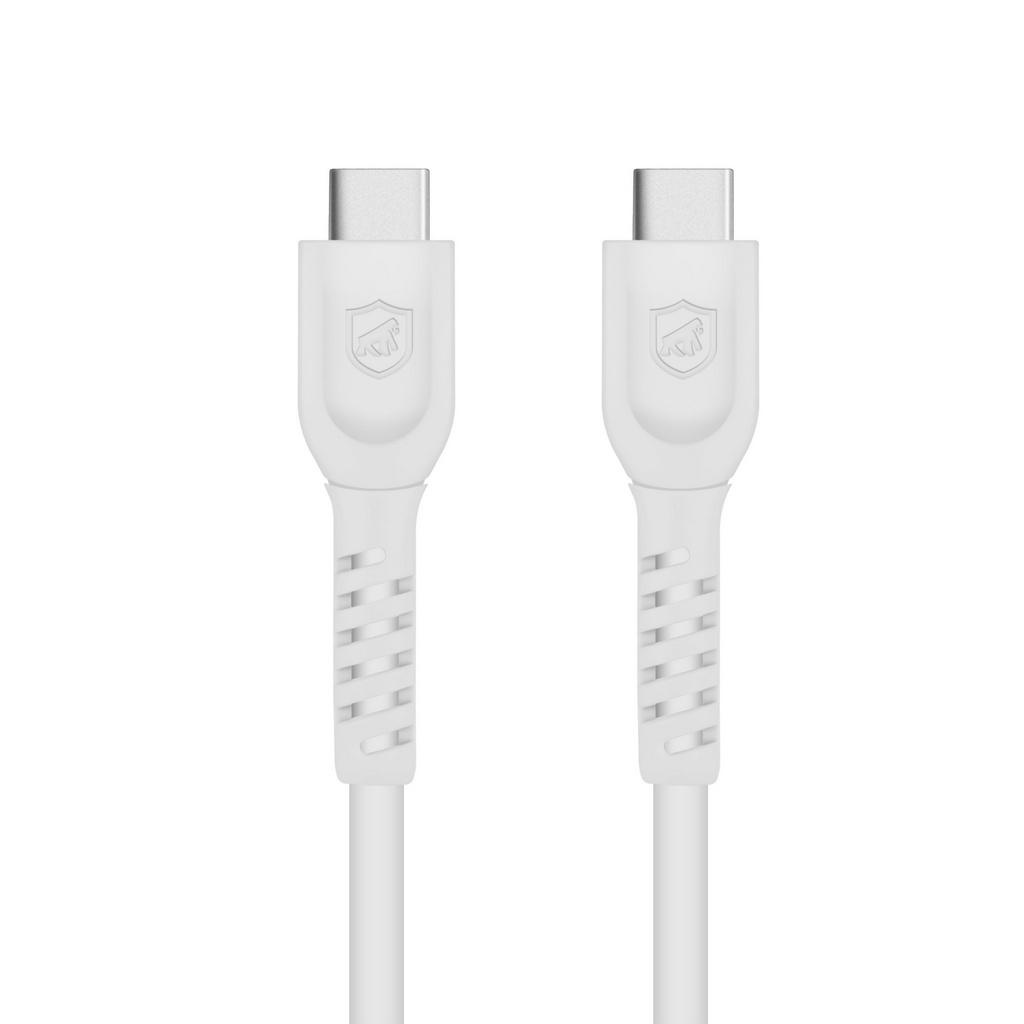 Cabo Dual Shock Tipo C 1,2m Branco – Gshield | Resistência e Carregamento Rápido