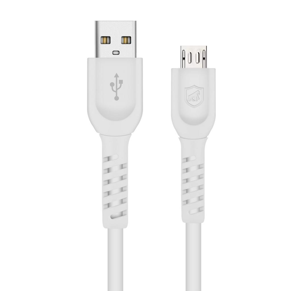 Cabo Dual Shock Micro USB V8 10W Branco - 1,2m - GShield