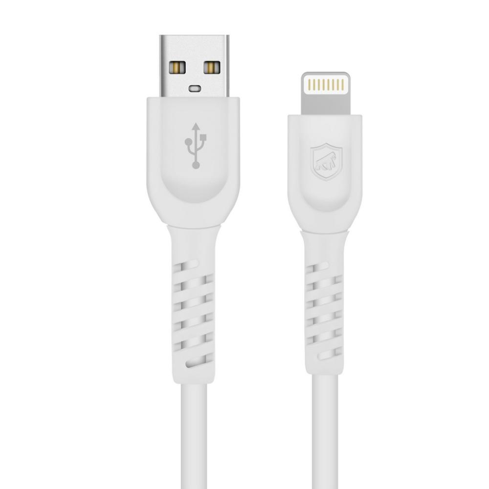 Cabo Dual Shock (iPhone / iPad) Lightning / USB A - Branco - 1,2m (MFI Homologado) - Gshield