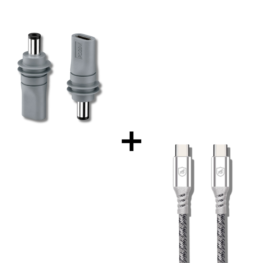 Gshield Kit Adaptador USB-C para Starlink Conector 5.5mm + Cabo Dual Tech Tipo C / USB-C