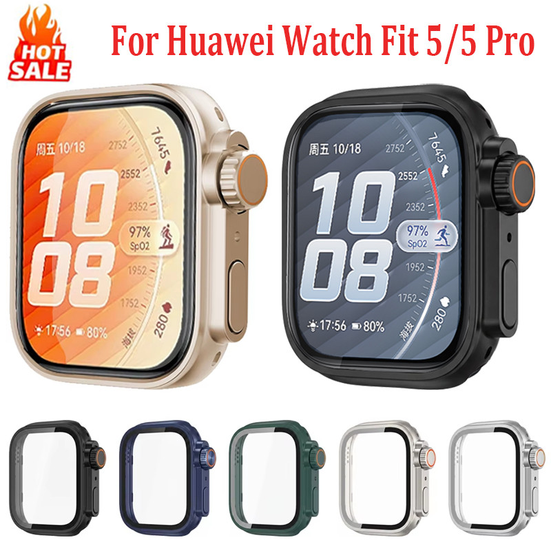 Mudar Para Ultra Case Huawei Watch Fit 5 Pro/5 Capas De Vidro Temperado Protetor De Tela Atualização