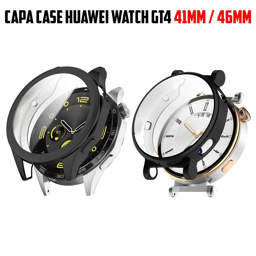 Capa Case Cover Silicone Compativel Com Huawei Watch Gt4 41mm / 46mm de  Tpu Proteção