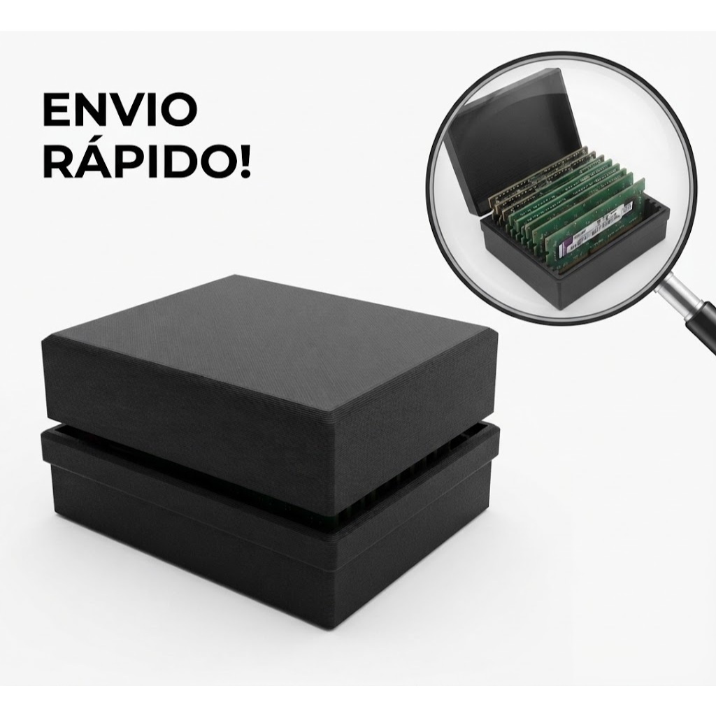 Organizador Case Memórias Ram para 16 unidades DDR3 DDR4 DDR5