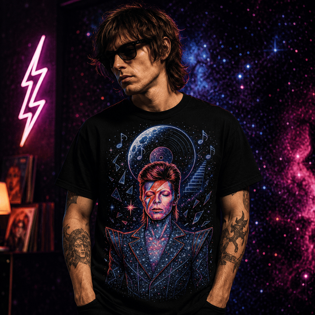 Camiseta David Bowie - Banda 100% Algodão 30.1