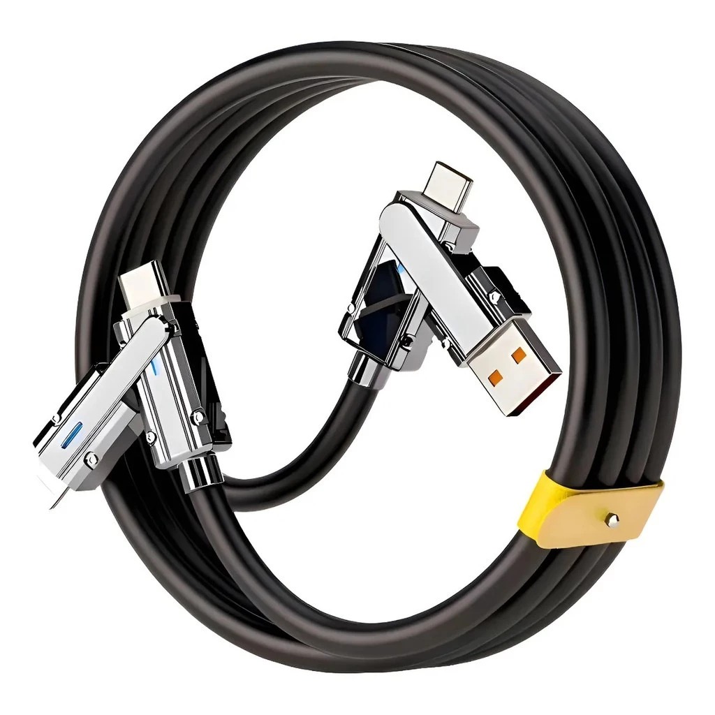 Cabo de Dados e Carregamento Rápido 4 em 1 Kapbom KA-3590-4IN1 65W