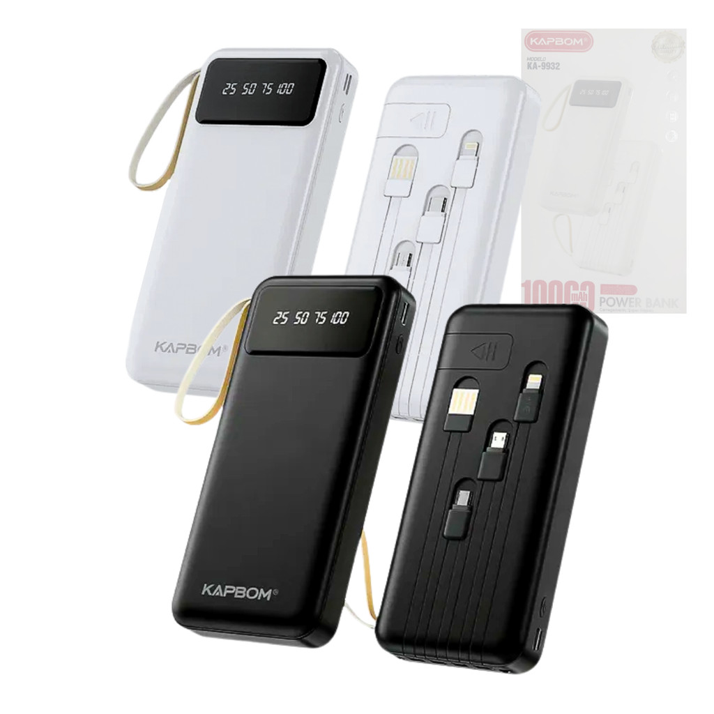 Carregador Power Bank Visor Led 10000mAh 04 Saídas USB / V8 / TIPO-C / Lightning