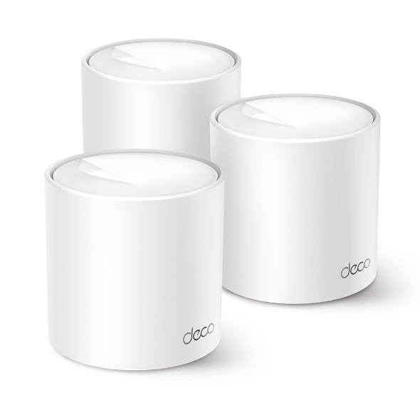 TP-Link Deco X10 (3 un.) Mesh Wi-Fi 6 AX1500, Dual band, cobre até 464 m², 120 dispositivos