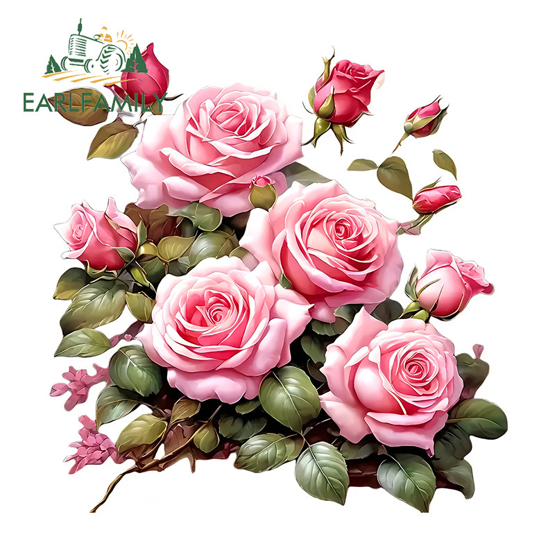 EARLFAMILY Rosa Roxo Adesivo De Carro Criativo Motocicleta Portátil Pára-Brisa Traseiro Sedan Vinil Decalques À Prova D'