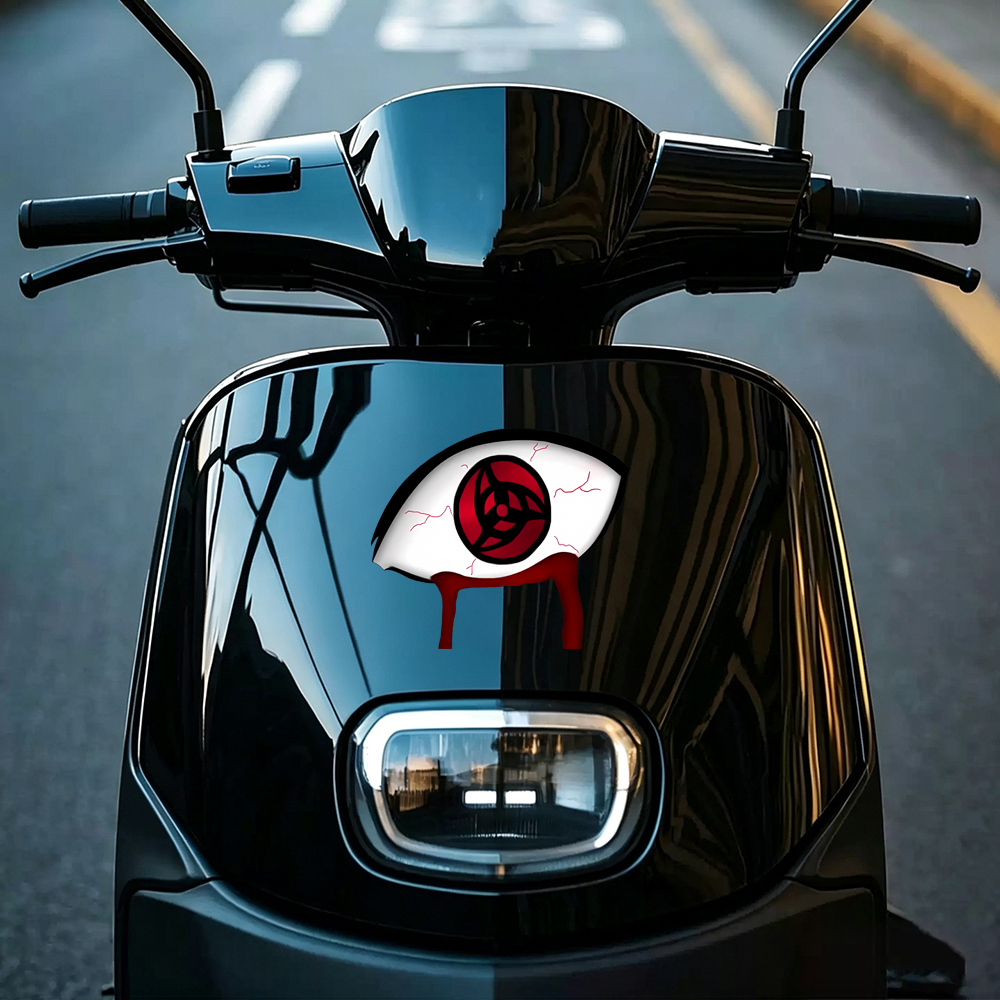 EARLFAMILY Naruto Olhos Adesivos De Carro À Prova Dwaterproof Água Oclusão Zero Para Motocicleta Portátil Janela Capacet