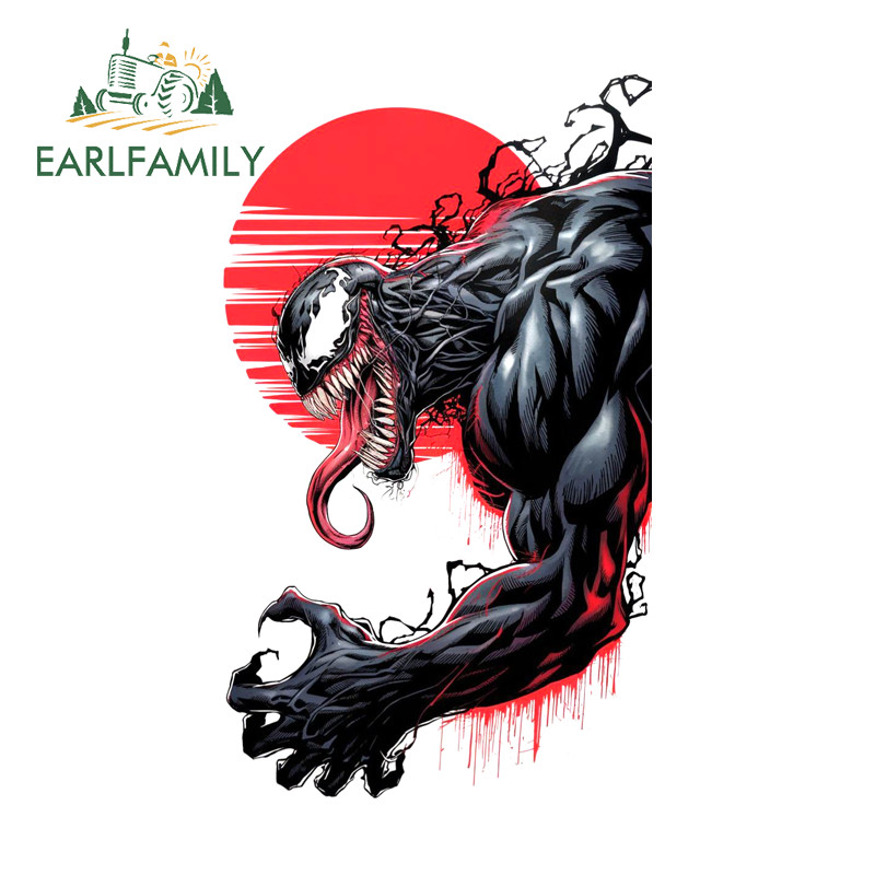 EARLFAMILY Venom Anime Adesivos De Carro Interessante À Prova Dwaterproof Água Oclusão Zero Campervan Skate Portátil Dec
