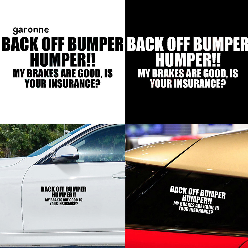 GA-BACK OFF BUMPER HUMPER Letras Carro SUV Adesivo Janela Decorativa Decalque De Vinil